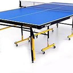 GYMNCO Advanced Table Tennis Table Balls Blue with Levelers Top 18 mm Cover + 2 TT Racket &-24