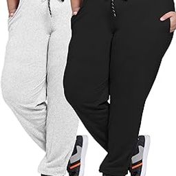 Womens Regular Fit Cotton Track Pants | Casual & Sports Trousers | Plus Size Bottoms for Lounge, Gym & Night Wear | Sizes XL, 2XL, 3XL, 4XL, 5XL-image-92