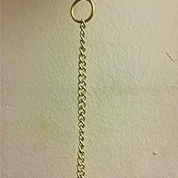 UAPAN Brass Chain for Hanging with S hook (Length of 2 Meter, Gold)-image-99