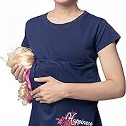 Women's Cotton Nightwear Maternity Feeding Nursing Top | Baby Feeding Tops-image-49