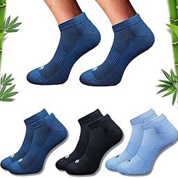 Premium Bamboo Unisex Socks - Low Cut (Set of 3: Navy + Black + Sky Blue) | 88% Bamboo Fabric, Anti-Bacterial, Breathable, Soft, Seamless Design.-picture-13