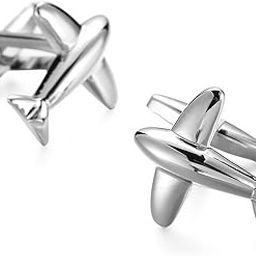 Silver Plated Airplane Plane Jet Pilot Pair Cufflinks for Men Boys Buisness Gift-47