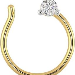 IGI Certified 0.06 Carats Diamonds with VS-VVS Clarity & GH Colour Adorned on 18kt (750) Yellow Gold Nosepin For Women-image-58