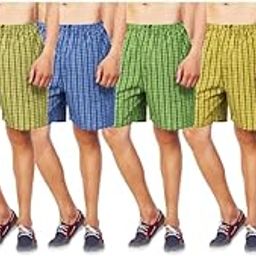 Ishaan Creation Fashionable Checkered Boxer for Men: Comfortable, Stylish, and Durable Men's Cotton Shorts Boxers Pack of 6-picture-29
