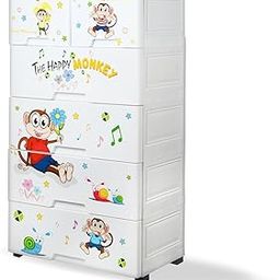 TEX-RO Chest Of Drawers:Versatile Drawer Storage Organizer & Organisers Storage Box For Ideal For Neat & Tidy Storage Solutions Plastic Drawers Storage For Kids, White-17