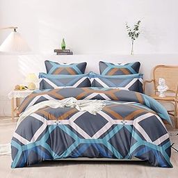 Harbell Home 250 GSM 400 TC Glace Cotton King Size Double Bed Comforter with 1 Matching Bedsheet 108 * 108 with 2 Pillow Covers 4 Piece Bedding Set. (Design 2)-5