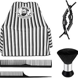 Hot Hairs Barber Apron with Neck Duster Brush Hair Comb Alligator Hair Clips Accessories for Hair Cutting Barber Kit-picture-54