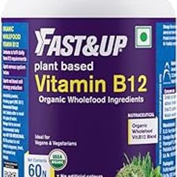 Fast&Up Plant Based B12 (60 Uncoated Tablets)- With Natural Methylcobalamin, USDA Organic Certified, 100% Natural, Preservative Free, Contributes to daily RDA of Vitamin B12-image-70