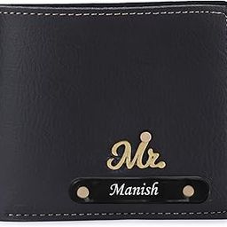 Personalized Leather Wallet for Men, Custom Name Engraving (Black)-image-31