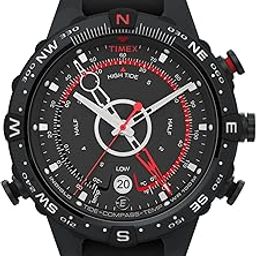 Expedition North Analog Watch for Man with Black Round Dial & Black Silicone Strap Band Water Resistant Men's Wrist Watches - T2N720UJ-30