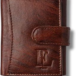 Men’s Genuine Leather Wallet – Slim Bifold RFID Blocking Wallet with Multiple Card Slots, ID Window, Coin Pocket – Classic Durable Wallet for Everyday Use & Gift (Brown)-17