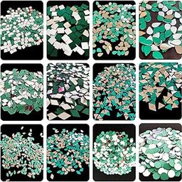 generic Jayy Enterprise Lippan Art 12 Shape Round Glass Wall Mount Framed Mirror Kit (1200 Pcs) with Free Storage Box, Multicolour, 13 x 15 x 10 cm-picture-42
