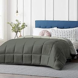 ELEGANT WEAVERS Microfiber Printed AC Comforter/Blanket for Double Bed | Ultra Soft Reversible All Weather Comforter | Dark Grey & Grey, 120 GSM Filling & 120 GSM Outer Shell, 90 x 100 inches-8
