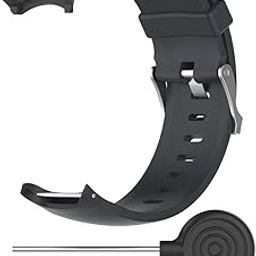 Huabao Soft Silicone Wristband for Garmin Approach S3 (Black)-6