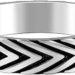 925 Oxidised Silver Chevron Ring For Him, Fixed Size,Indian| Gifts for Men and Boys| With Certificate of Authenticity and 925 Stamp | 6 Months Warranty-image-21