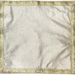 My God Gift Puja Aasan Cloth/Puja Aasan Kapda/Puja Chowki Altar Cloth for Home, Mandir/Temple/God/Goddess (18 X 18 Inch,Golden)-image-53