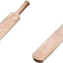 Moolyavaan Products Heavy Weight Cleaning Natural Wooden Bat, Paddle, Thaapi, Thapki, for Washing Clothes Free Size (Beige) Set of 2-image-2