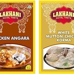LAKHANI Non-Veg Chicken Angara Masala and White Chicken Mutton Korma Masala, Authentic Indian Spice Blends for Smoky Chicken Angara and Creamy Korma Dishes for Non-Vegetarian Cooking Combo Pack (150g Each)-image-44