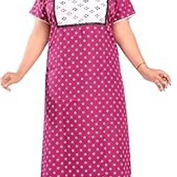 Women's Cotton Plus Size Night Dress Nighty-image-18