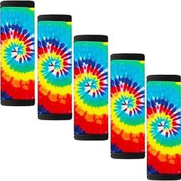 Gowraps 5 Pack Neoprene Luggage Handle Wraps for Suitcase Travel Luggage Tags/Identifiers/Marker/Grips (2.0 Version) (Galaxy)-image-85