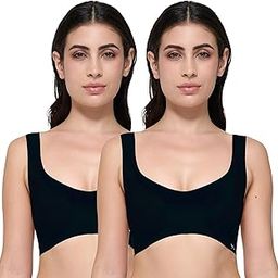 Ultrasoft Bralette | Wireless and Seamless Everyday Bra for Women | Full Coverage Slip-On Bralette with Removable Pads | Lightweight Comfort Fit-image-2