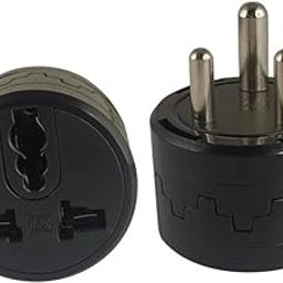 MX 3 pin Universal Socket 5 amp to 5 amp Converter Plug 240v Travel Adapter 3 pin 2 pin Round Conversion Plug rotatable Upto 180° Pack of 3-3