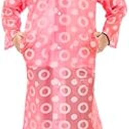 Vrittee Unisex Rainy Rings Raincoat | Waterproof Hooded Kids Wear | Fun Circle Print | Lightweight & Easy to Fold | Snap Closure | Perfect for School & Outdoor Use-picture-30