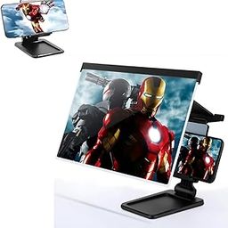 Drumstone (Exclusively 10 Year Warranty) 12-Inch 3D Screen Magnifier for Smartphone with HD Fresnel Lens & Blue Light Filter Foldable Phone Screen Amplifier for Movies Videos Binge-Watching-4
