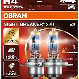 OSRAM NIGHT BREAKER 220, H4, 220% Brighter Halogen Headlight Lamp, 64193NB220-2HB, Folding Box (2 Lamps)-20