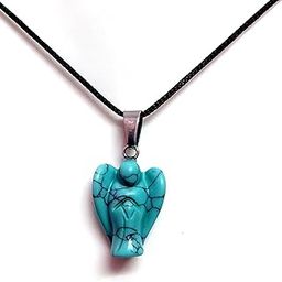 Astoghar Turquoise Crystal Angel Shaped Pendant Men & Women Pendant For Reiki Healing-image-107