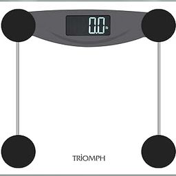 Triomph Precision Premium Digital Body Weight Bathroom Scale with Modern Round Backlit Lcd Display, Step on Technology, 400 lb. Capacity, Black-27