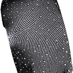 Women Crystal Rhinestone Fishnet Net Mesh Stockings Tights Pantyhose Black-image-16