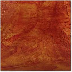 Sai Mosaic Art Transparent Stained Glass Sheet 8"x8" for Mosaic Work Red Orange-image-1