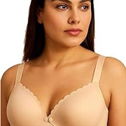 Women Padded Maternity Breastfeeding Wirefree Front Button Opening Bra Sleep Bustier Full Coverage Supportive Adjustable Strap Nursing Bras for Postpartum Women-image-33