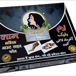 Laam Herbals Black Henna (Mehndi) Cone | Fast Henna | Natural & Organic | For Body Tattoo & Art | Chemical Free | No Side Effects-image-4
