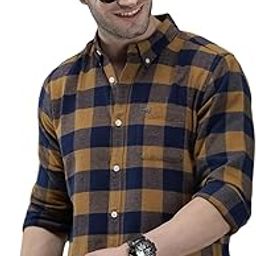 the bear house Men's Checkered Slim Fit Shirt-picture-12