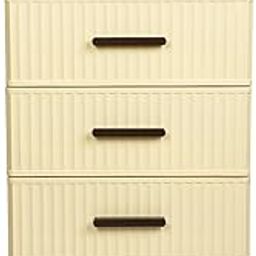House of Quirk 5 Layer Plastic Storage Cabinet with Wheels, Utility Storage Unit for Living Room, Bedroom, Hallway, and Home Entrance - Multi-Drawer Organizer (35cm Beige)-image-57