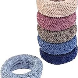 Fairytale New Thicken Ponytail Holders Rubber Band Elastic Hair Bands Women Girls Hair Accessories. Pack of 6.-image-47