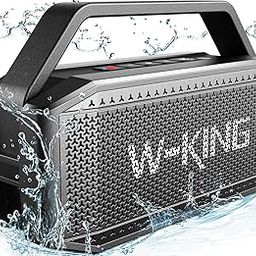 W-KING Bluetooth Speakers Wireless Portable, 100W Max Waterproof Outdoor Bluetooth Speaker Big Party Large Boombox Subwoofer*2, 60W Exlarge All-Round Bass Passive Radiator/40H/PowerBank/TF/AUX/EQ-image-74
