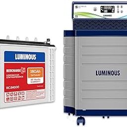 Luminous Inverter & Battery Combo with Trolley (Optimus 1250 Sine Wave 1100VA/12V Inverter, Red Charge RC 24000 Tall Tubular 180Ah Battery with Trolley) for Home, Office & Shops-13