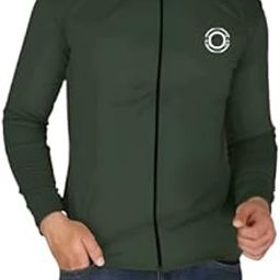 Men's Regular Fit Sports Active wear Jacket High Neck Lightweight Polyester Full Sleeve with Zipper Pocket(S-Green-03)-image-44