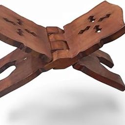 UNIQUE HANDICRAFT COLLECTION 10 Inch Wooden Hand Carved Holy Book Stand for Quran, Bible, Bhagwat, Gita, Ramayana & Guru Granth Sahib for Reading Rehal Stand Wooden Polished Folding Holy Book Stand-image-23