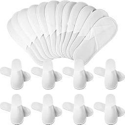 Fido 6 Pairs White Disposable Slippers, Cotton Closed Toe Hotel, Salons, Spa Slippers Breathable Non-Slip Slippers for Hospital, Hotel, Guests, Travel, Wedding,for Women and Men-picture-33