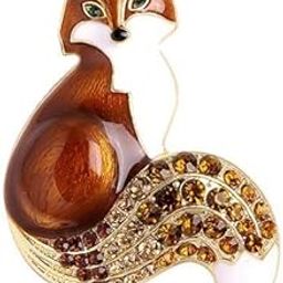 2xCute Rhinestone Enamel Fox Brooch Casual Women Jewelry Brooches Boys Brown|Clothing, Shoes & Accessories | Womens Accessories | Key Chains, Rings & Finders|1 Piece Brooch(2 Pack)-image-78