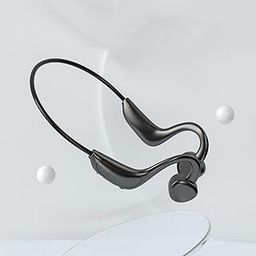JNXIKOU Bone Conduction Headphones IPX7 Waterproof Sports Headset,500 mAh Battery Capacity and 20 Hours of Playback Time,On Ear Earphones for Running,Cycling & Gym,HiFi Sound Quality,26g-picture-32