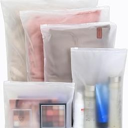ZURATO 5pc Set Transparent Packing Bags for Travelling, Zip Bags for Clothes, Cosmetic, Jewellery, Tolitary, Shoes Storage Bag for Travel Organizer, Zip Lock Bag with Air Vent Hole (1 Set)-image-83