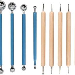 Prescent Ball Stylus Dotting Tools Set, 9 Pieces Dotting Sculpting Modeling Tools for Mandala Rock Painting, Pottery Clay Craft, Embossing Art-picture-15