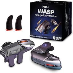 Kreo WASP Pubg Gaming Trigger with Free Finger Sleeves pubg triggers for Mobile Gaming bgmi Gaming triggers for Mobile Best Trigger for pubg Mobile Gaming Accessories (Trigger)-picture-8