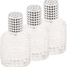 VELURA 3x Pineapple Portable Glass Container Perfume Bottles With Spray Silver 50ml|3 Pieces Gl Perfume Bottle| Air Fresheners| Home Decor-21
