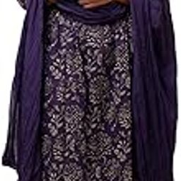Women's Rayon Blend Anarkali Printed Kurta with Pant & Dupatta-14